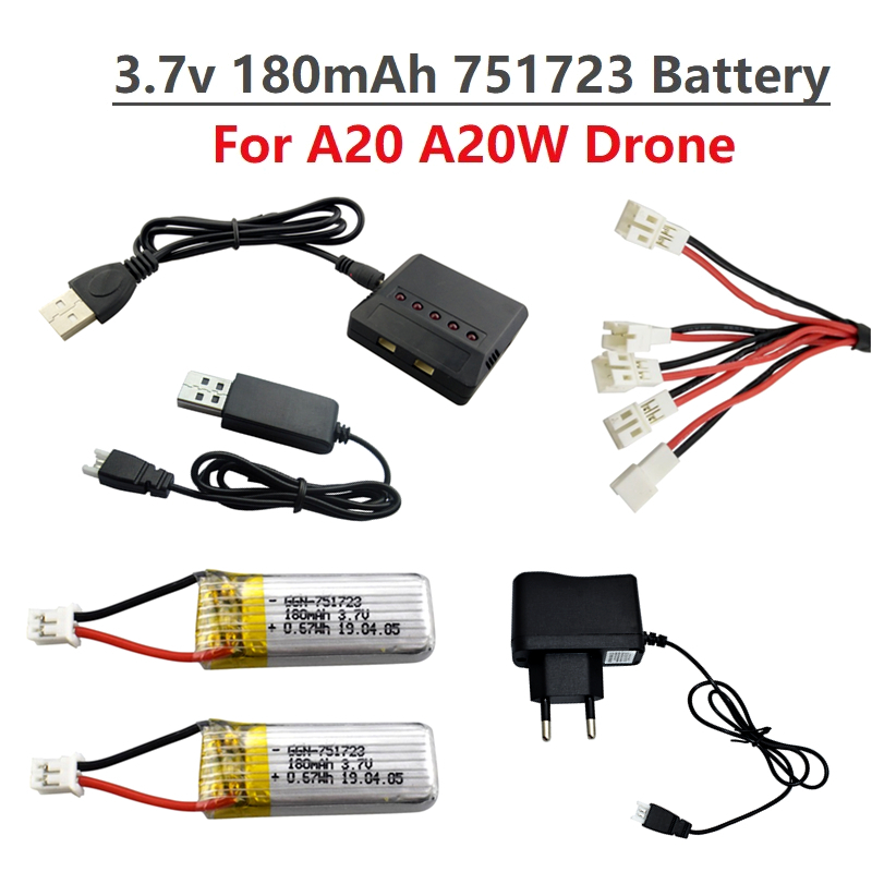 Drone Battery Li-Ion - Ban Đầu 3.7V 180MAh Lipo Pin