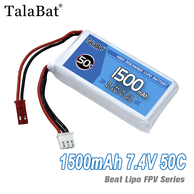 Drone Battery Li-Ion - 3Pcs TalaBat 50C 1500mAh 7.4V 2S