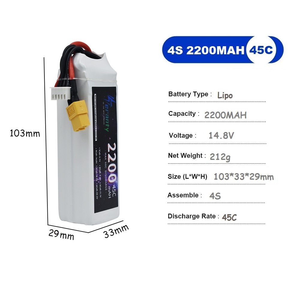 4S LiPo Battery 14.8V 1500mah  - đánh giá và giá Drone Battery Li-Ion