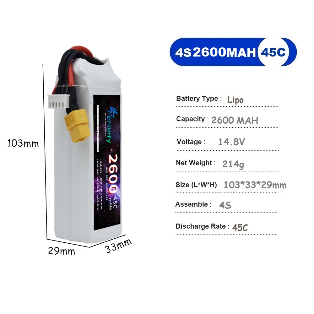 4S LiPo Battery 14.8V 1500mah  - đánh giá và giá Drone Battery Li-Ion
