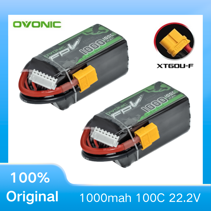 2Pcs OVONIC 1000mAh 100C 22.2V - đánh giá và giá Drone Battery Li-Ion