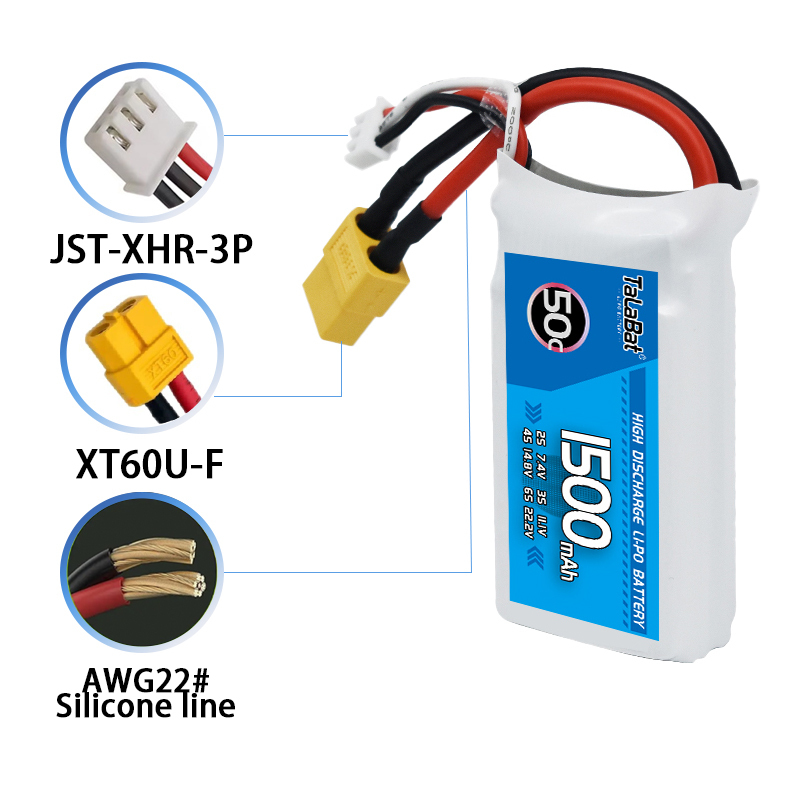 3Pcs TalaBat 50C 1500mAh 7.4V  - đánh giá và giá Drone Battery Li-Ion