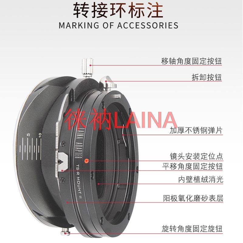 LAINA Tilt&Shift adapter ring  - đánh giá và giá Canon Camera Eos R8