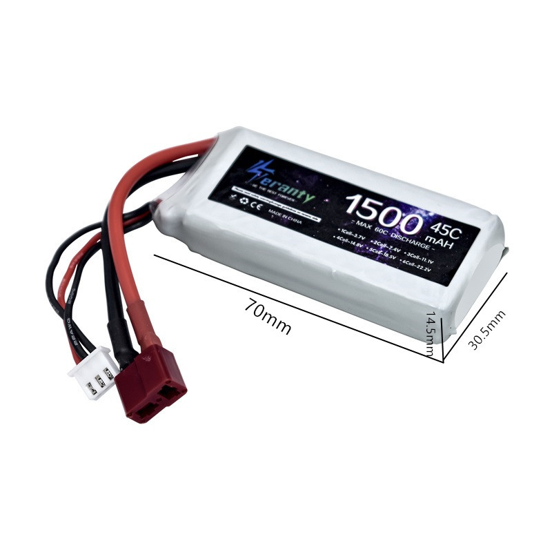 7.4V LIPO Battery 2s 1500MAH 1 - đánh giá và giá Drone Battery Li-Ion